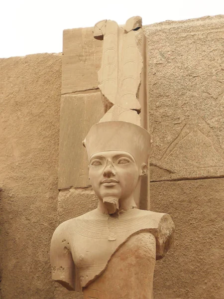Карнакский Храм Фивах Посвященный Амону Главным Культовым Местом Египте Нового — стоковое фото