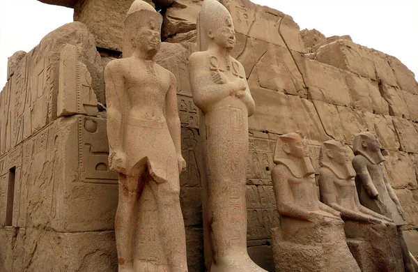 Храм Карнак Фівах Присвячений Амуну Був Головною Культовою Спорудою Єгипті — стокове фото