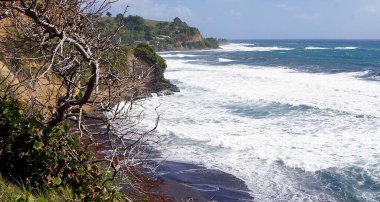 East coast of the island of St. Vincent and Grenadines