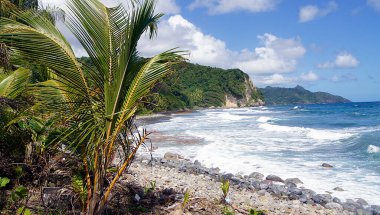 Panoramic of the south coast - Dominica Island