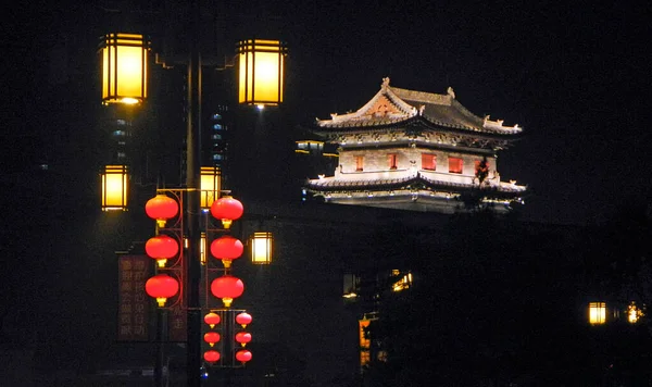 Datong City Wall at night - China