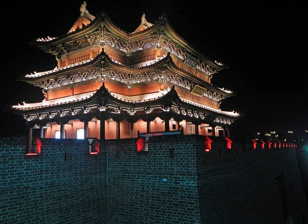 Datong City Wall at night - China