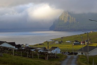 Vidoy Adası 'nın manzarası - Faroe Adaları, Danimarka