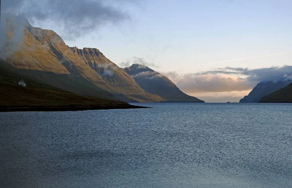 Vidareidi Deki Ivanna Sund Boğazı Nın Manzarası Vidoy Adası Faroe — Stok fotoğraf