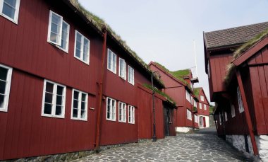 Torshavn Limanı 'ndaki Sokak - Streymoy Adası, Faroe Adaları, Danimarka