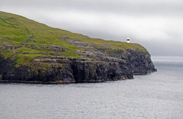 Faro Sull Isola Streymoy Isole Faroe Danimarca — Foto Stock