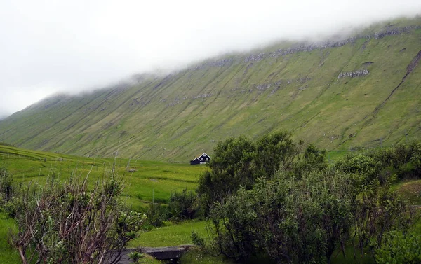 Solitario Tipica Casa Eysturoy Isola Isole Faroe Danimarca — Foto Stock