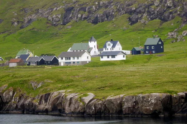 Cidade Eysturoy Ilhas Faroé Dinamarca — Fotografia de Stock