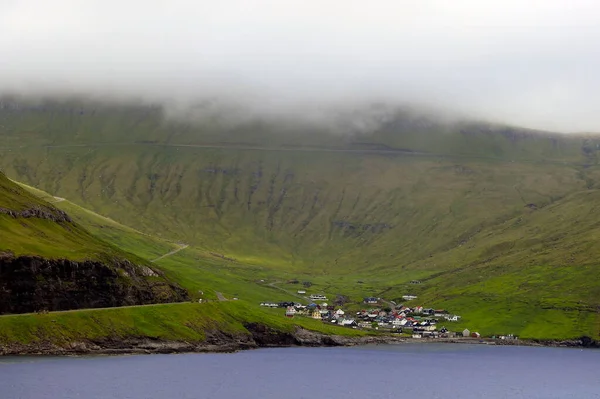 Вид Фуннінгур Острів Ейстурі Фарерські Острови Данія — стокове фото