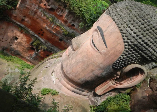 Лешан Велетень Будда Ченду Китай — стокове фото