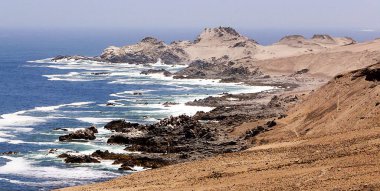 Atacama çölünün sahil şeridi, 5. yol, Panamericana - Iquique Şili