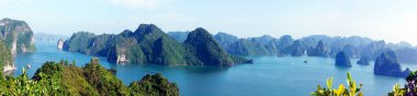 Halong Körfezi manzarası - Vietnam