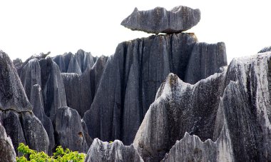 Çin 'in Yunnan bölgesindeki Taş Ormanı.