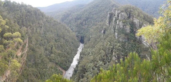Mersey River Alum Cliffs Vigia Tasmânia Austrália — Fotografia de Stock