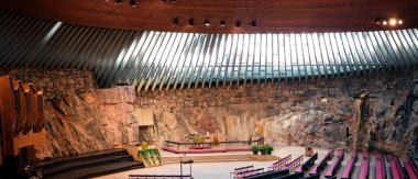 Temppeliaukio Kilisesi - Rock Kilisesi, Helsinki - Finlandiya