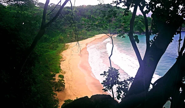 Praia Sancho Auf Der Insel Fernando Noronha Brasilien — Stockfoto