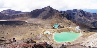 Trekkin Yeni Zelanda 'daki Tongariro Ulusal Parkı' nda