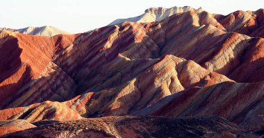 Gökkuşağı Dağı, Zhangye Danxia Ulusal Jeoloji Parkı, Gobi Çölü - Çin