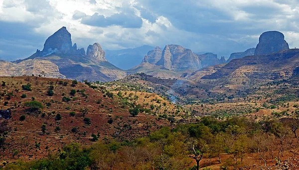 Panorama Siemenských Hor Etiopie — Stock fotografie