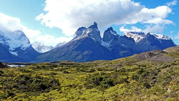 Landschaft Der Cuernos Del Paine Patagonien Chile — Stockfoto