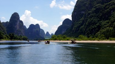 Karst manzarası, Li Nehri, Guilin Yangshuo - Çin