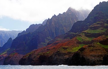 Kauai Adası 'ndaki Na Pali Sahili - ABD