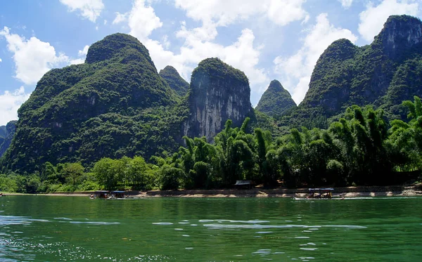Krajobraz Krasowy River Guilin Yangshuo Chiny — Zdjęcie stockowe