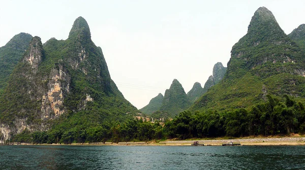 Karst Landschap River Guilin Yangshuo China — Stockfoto