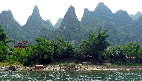 Karst Landskap River Guilin Yangshuo Kina — Stockfoto