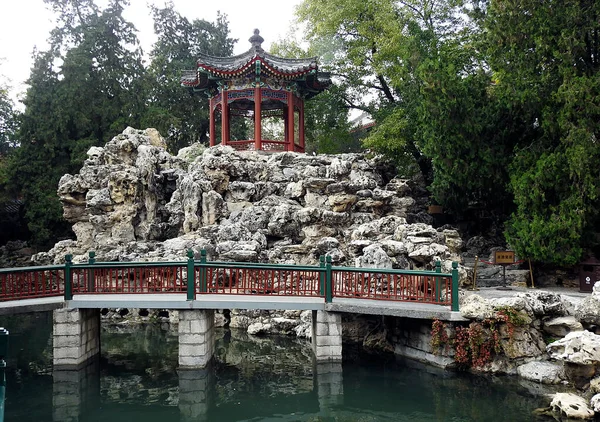 Pejhaj Park Panorámája Peking Kína — Stock Fotó