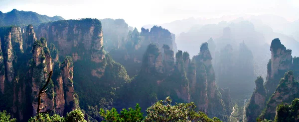 Parque Florestal Nacional Zhangjiajie Yuangjiajie Tianzishan Hunan China — Fotografia de Stock