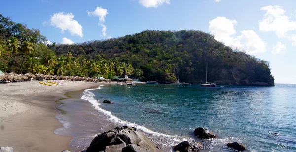 Anse Chastanetビーチ Soufriere Saint Lucia フランス — ストック写真