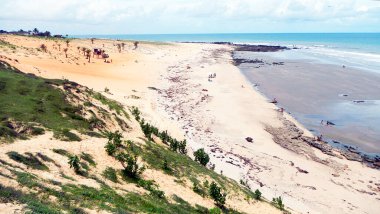 Jericoacoara sahilinde gün batımı - Brezilya