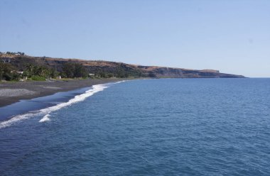 Volkanik plaj, Kuzey Sahili, Reunion Adası - Fransa