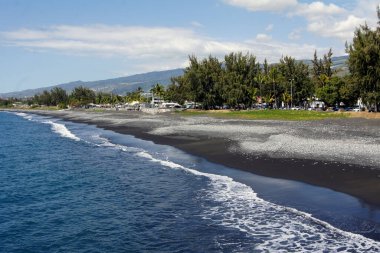 Volkanik plaj, Kuzey Sahili, Reunion Adası - Fransa