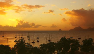 Günbatımı, Le Diamant Martinique Adası - Fransa