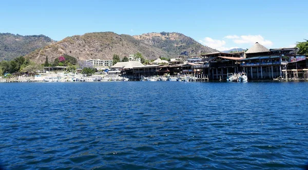 Panajachel Limanı Atitlan Gölü Guatemala — Stok fotoğraf