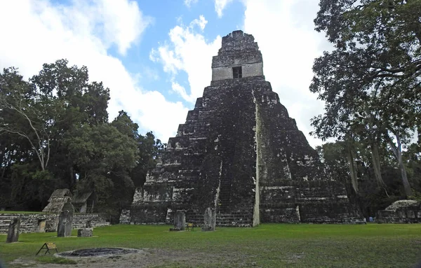Jaguar Templom Tikal Régészeti Lelőhely Peten Guatemala — Stock Fotó