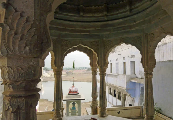 Zicht Een Ghat Pushkar Rajasthan India — Stockfoto