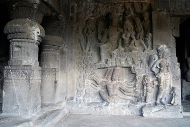 Indra Sabha Tapınağı, Ellora Mağaraları - Aurangabad, Hindistan