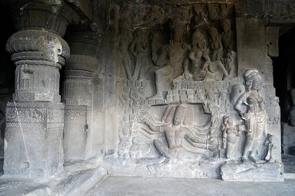 Indra Sabha Temple Ellora Caves Aurangabad India — 스톡 사진