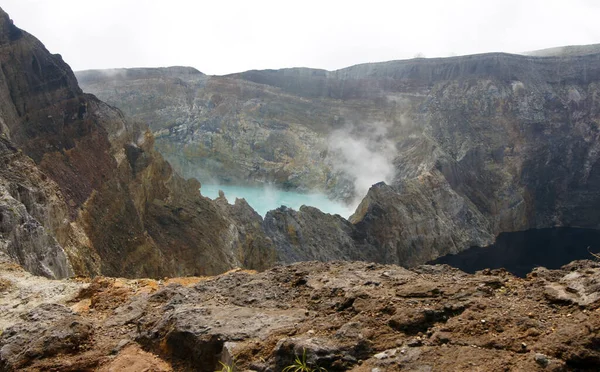 Jezioro Wulkaniczne Kelimutu Wyspa Flores Indonezja — Zdjęcie stockowe
