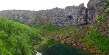 Adanın kuzeyindeki Asbyrgi Kanyonu İzlanda