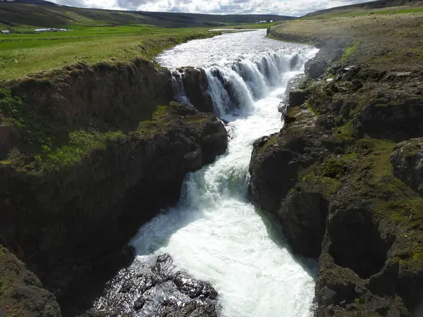 Жюль Люм Річка Жюль Рильський Хутро Каньйон Ісландія — стокове фото