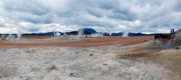 Vatn Area Hverir Geothermal Area Mafjall Islândia — Fotografia de Stock