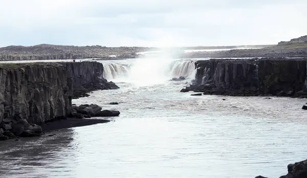 Wodospad Selfoss Rzeka Lfus Urland Islandia — Zdjęcie stockowe