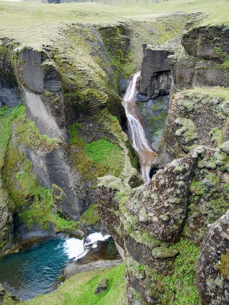 Fjadr Rglj Fur Canyon Fjadra Folyó Kirkjubbaejarklaustur Izland — Stock Fotó