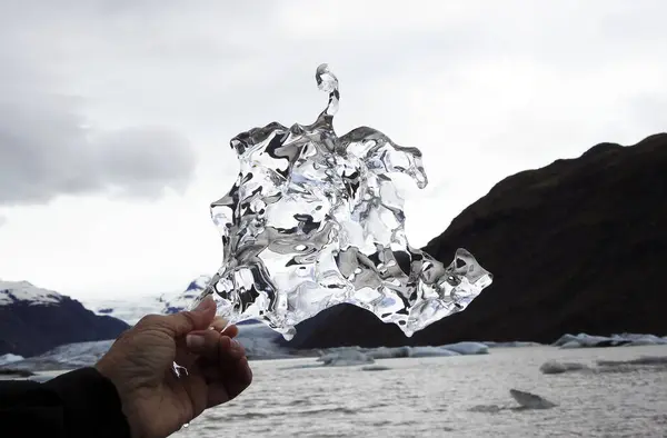 Buzun Doğal Formu Heinabergsj Kafatası Buzulu Zlanda — Stok fotoğraf