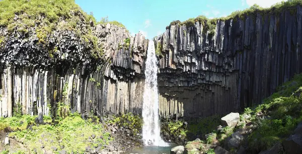 Водоспад Свавіфосс Національний Парк Скафафелл Межує Національним Парком Вацлав Ісландія — стокове фото