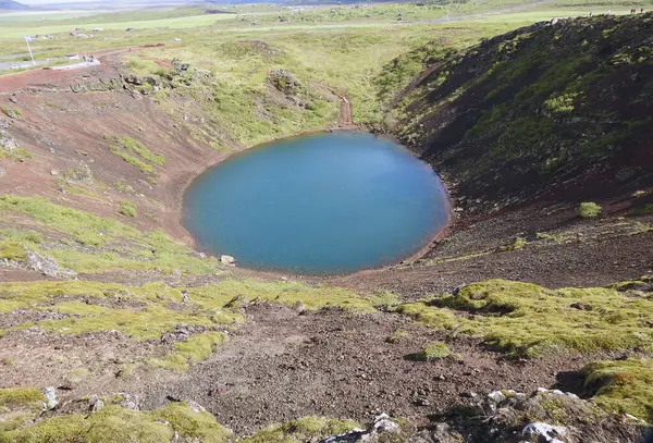 Kerid Krateri Msnes Bölgesi Altın Çember Zlanda — Stok fotoğraf
